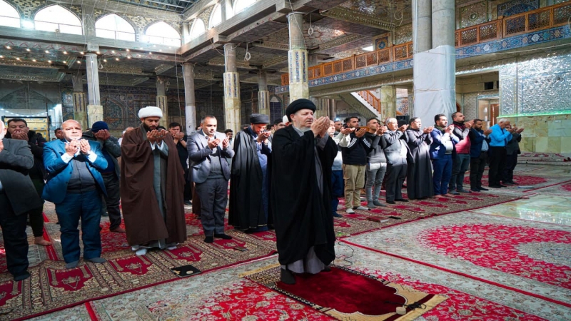 اية الله عبد المنعم الحكيم في رحاب الشريفة بنت الحسن (ع)