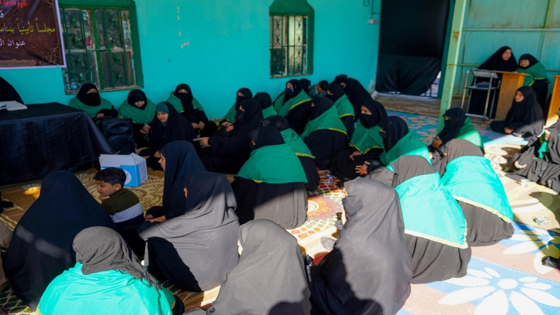 قسم الشؤون الدينية النسوي في الامانة الخاصة لمزار العلوية الشريفة بنت الامام الحسن المجتبى (ع) يقيم مجلساً تأبينياً
