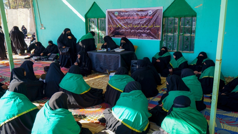 قسم الشؤون الدينية النسوي في الامانة الخاصة لمزار العلوية الشريفة بنت الامام الحسن المجتبى (ع) يقيم مجلساً تأبينياً