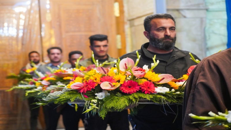 بمناسبة ولادة الاقمار المحمديه يتشح ضريح العلوية الشريفة بنت الامام الحسن المجتبى (ع) بمظاهر الزينة