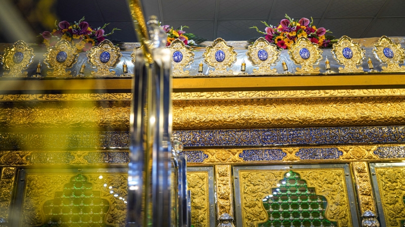 بمناسبة ولادة الاقمار المحمديه يتشح ضريح العلوية الشريفة بنت الامام الحسن المجتبى (ع) بمظاهر الزينة