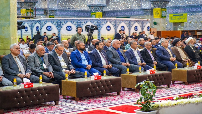 وفد الأمانة الخاصة لمرقد العلوية الشريفة بنت الحسن (ع) يحضر الاحتفالية المركزية لمهرجان خاتم الأوصياء الدولي