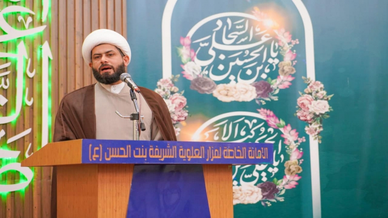 أقامت الأمانة الخاصة لمزار العلوية الشريفة بنت الامام الحسن عليهما السلام/ شعبة القرآن الكريم محفلاً قرآنياً