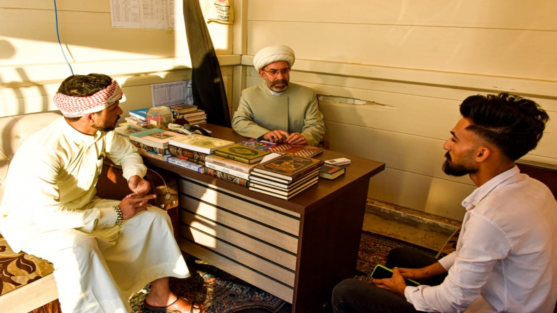 الْأَمَانَة الْخَاصَّة تَنْشُر محطات الإستفتاءات الشَّرْعِيَّة خِدْمَة لزوار السيدة الشريفة بنت الامام الحسن المجتبى