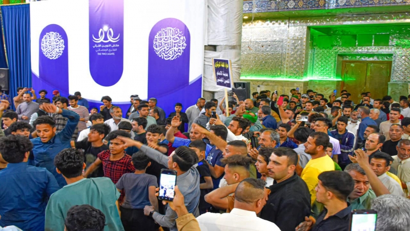 مَوْكِبُ عَزَاءَ الْحَلَةَ الْمَرْكَزِيِّ وبالتَعاونِ مَعَ الْأَمَانَةِ الْخَاصَّةً لِلْمُرْقِدَ الشَّرِيفِ يُقِيمَ مُحَفَّلَا بَهِيجَا بِوِلَادَةِ ال