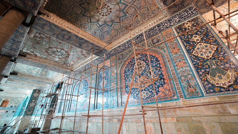 بالصور : جمال الهندسة المعمارية , ملامح من الابداع ودقة في التصميم وبراعة التنفيد تجسدت في #مرقد_العلوية_الشريفة_بنت_الامام_الحسن_المجتبى (ع)