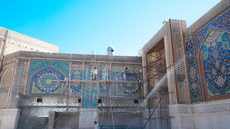 بالصور : جمال الهندسة المعمارية , ملامح من الابداع ودقة في التصميم وبراعة التنفيد تجسدت في #مرقد_العلوية_الشريفة_بنت_الامام_الحسن_المجتبى (ع)