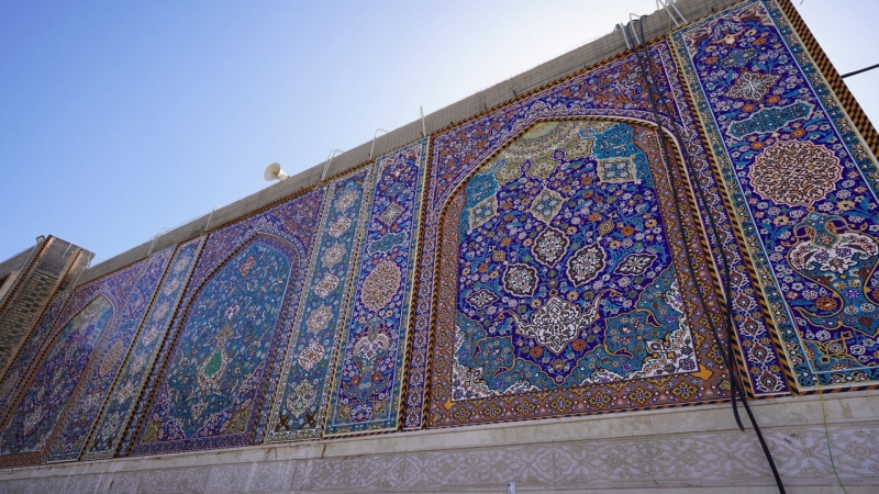 بالصور : جمال الهندسة المعمارية , ملامح من الابداع ودقة في التصميم وبراعة التنفيد تجسدت في #مرقد_العلوية_الشريفة_بنت_الامام_الحسن_المجتبى (ع)