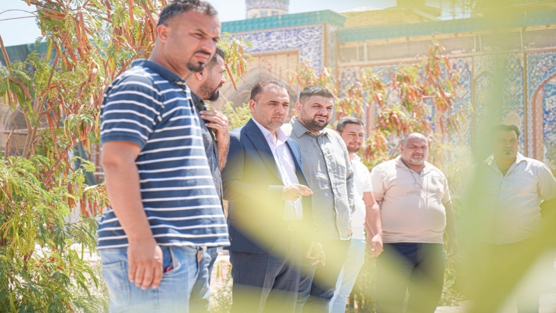 السيد الأمين الخاص لمرقد العلوية الشريفة بنت الإمام الحسن (ع) يجري جولة تفقدية لعددٍ من مواقع العمل