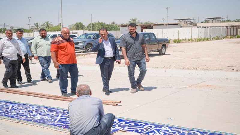 السيد الأمين الخاص لمرقد العلوية الشريفة بنت الإمام الحسن (ع) يجري جولة تفقدية لعددٍ من مواقع العمل