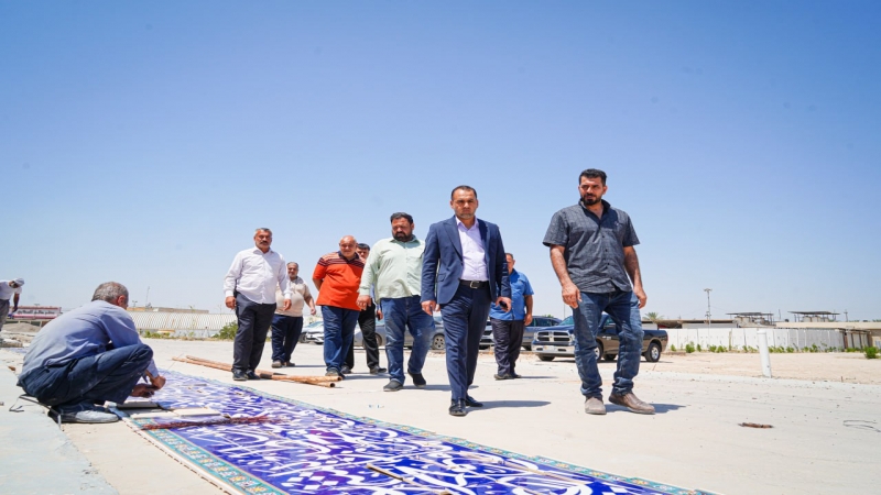 السيد الأمين الخاص لمرقد العلوية الشريفة بنت الإمام الحسن (ع) يجري جولة تفقدية لعددٍ من مواقع العمل