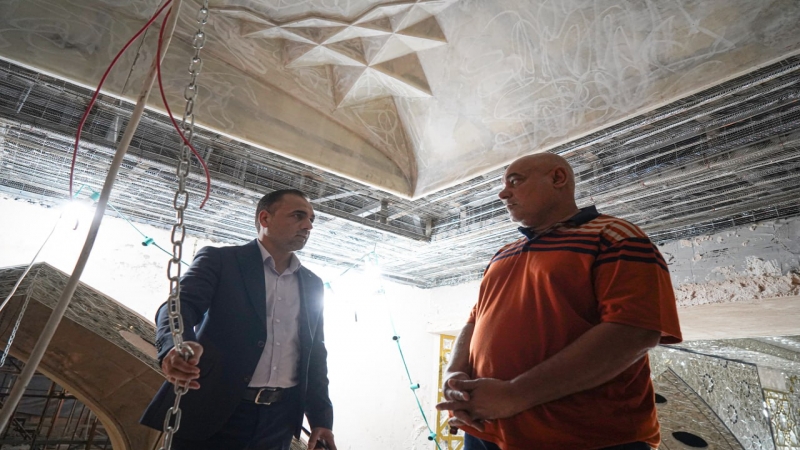 السيد الأمين الخاص لمرقد العلوية الشريفة بنت الإمام الحسن (ع) يجري جولة تفقدية لعددٍ من مواقع العمل