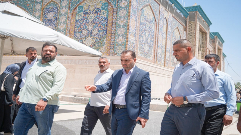 السيد الأمين الخاص لمرقد العلوية الشريفة بنت الإمام الحسن (ع) يجري جولة تفقدية لعددٍ من مواقع العمل