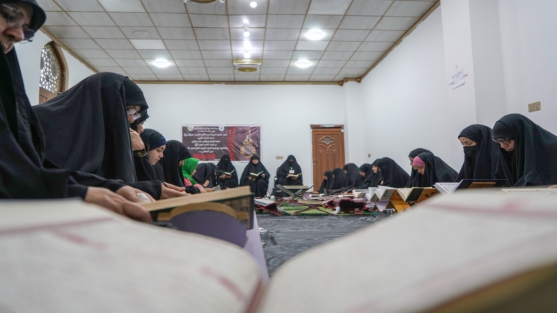 جلسة قرآنية ومجلس عزاء بذكرى استشهاد الإمام الجواد(ع) في رحاب طبيبة المعلولين