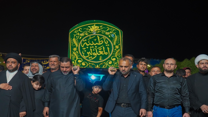 التشيع الرمزي لنعش العلوية الشريفة فاطمة بنت الامام الحسن المجتبى (ع)