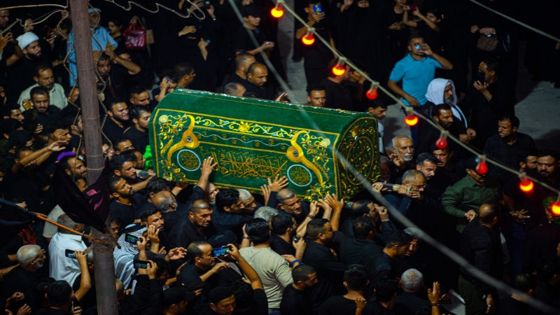 التشيع الرمزي لنعش العلوية الشريفة فاطمة بنت الامام الحسن المجتبى (ع)