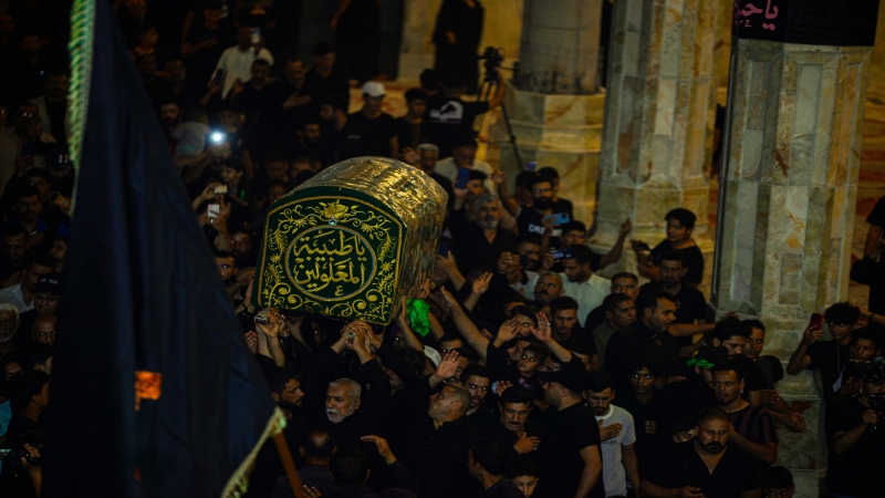 التشيع الرمزي لنعش العلوية الشريفة فاطمة بنت الامام الحسن المجتبى (ع)