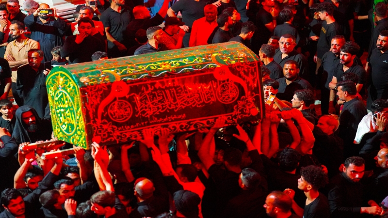 التشيع الرمزي لنعش العلوية الشريفة فاطمة بنت الامام الحسن المجتبى (ع)