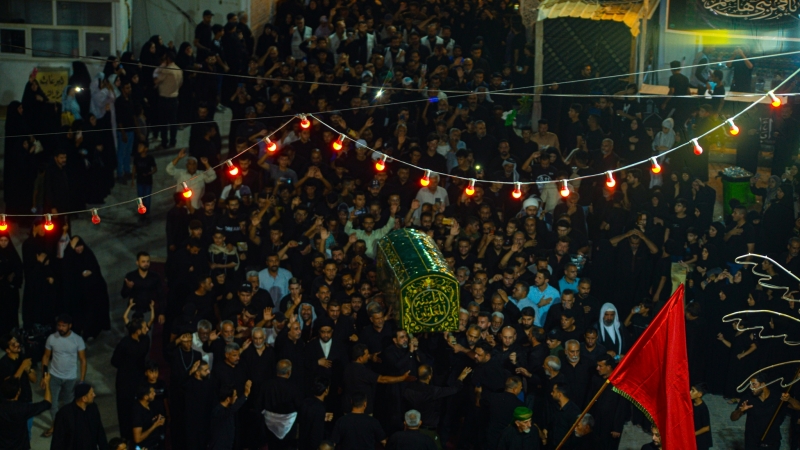 التشيع الرمزي لنعش العلوية الشريفة فاطمة بنت الامام الحسن المجتبى (ع)