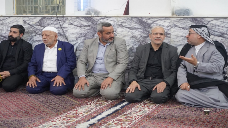 وفد من الأمانة العامة للمزارات الشيعية الشريفة والأمانة الخاصة لمرقد الشريفة بنت الحسن (ع) يحضر مجلس عزاء آية الله المحقق الكبير سماحة السيد محمد مهدي