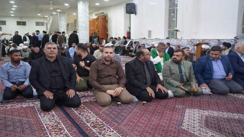 وفد من الأمانة العامة للمزارات الشيعية الشريفة والأمانة الخاصة لمرقد الشريفة بنت الحسن (ع) يحضر مجلس عزاء آية الله المحقق الكبير سماحة السيد محمد مهدي