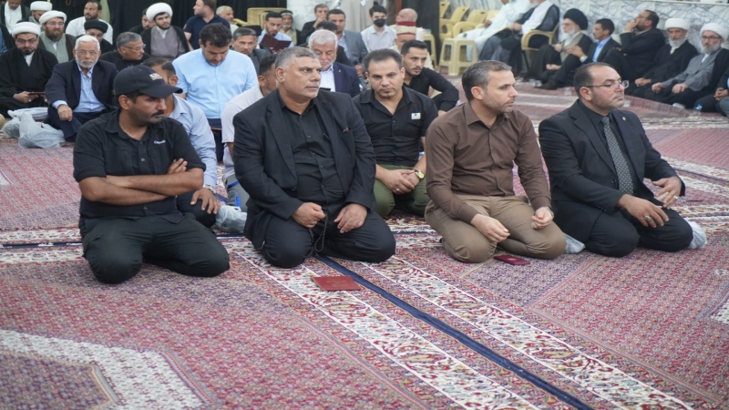 وفد من الأمانة العامة للمزارات الشيعية الشريفة والأمانة الخاصة لمرقد الشريفة بنت الحسن (ع) يحضر مجلس عزاء آية الله المحقق الكبير سماحة السيد محمد مهدي