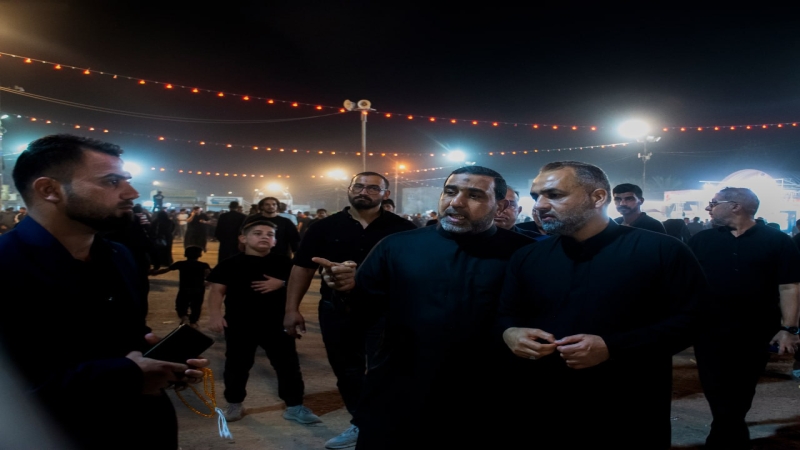 اجرى الامين الخاص للمرقد المبارك المهندس مناضل علي حسن ونائبه الحاج علاء لطيف السيلاوي جولة ميدانية تفقدية في مرقد الشريف بنت الامام الحسن المجتبى (ع)