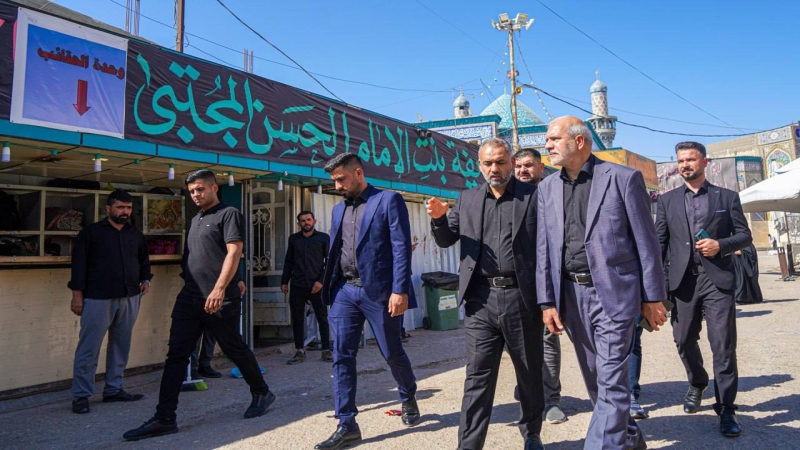 ضمن جولاته التفقدية زار نائب الأمين العام للمزارات الشيعية الشريفة رئيس مهندسين أقدم الأستاذ محمد عباس شنون مزار العلوية الشريفة بنت الإمام الحسن المج