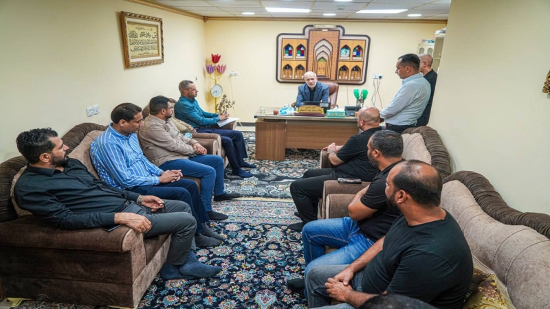 ضمن جولاته التفقدية زار نائب الأمين العام للمزارات الشيعية الشريفة رئيس مهندسين أقدم الأستاذ محمد عباس شنون مزار العلوية الشريفة بنت الإمام الحسن المج