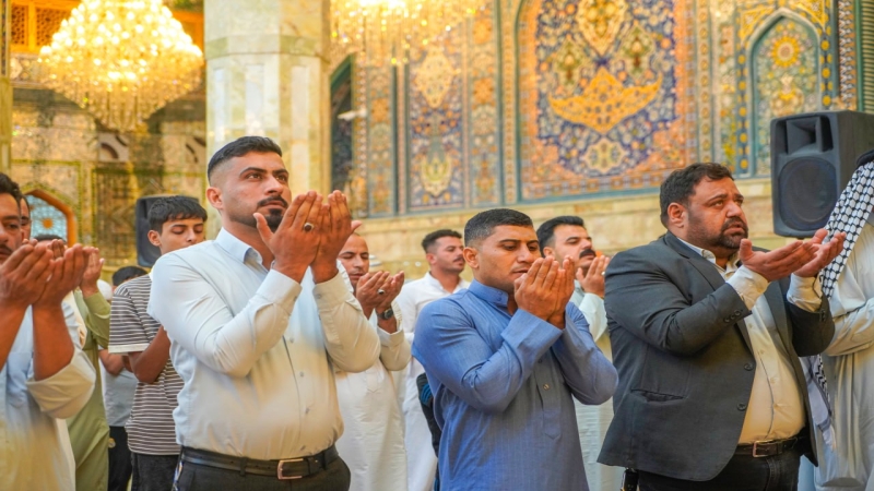 صلاة الجماعة العبادية في حرم السيدة الشريفة بنت الامام الحسن المجتبى(عليهما السلام) بإمامة سماحة الشيخ حسن السيلاوي (دام توفيقه)