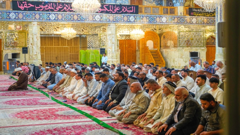 صلاة الجماعة العبادية في حرم السيدة الشريفة بنت الامام الحسن المجتبى(عليهما السلام) بإمامة سماحة الشيخ حسن السيلاوي (دام توفيقه)