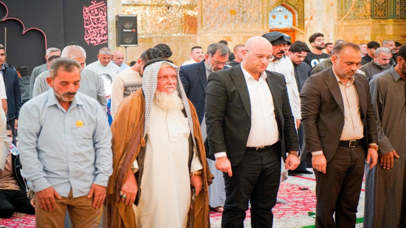 اقيمت صلاة الجماعة العبادية في حرم السيدة الشريفة بنت الامام الحسن المجتبى(عليهما السلام) بإمامة سماحة الشيخ حسن السيلاوي (دام توفيقه)