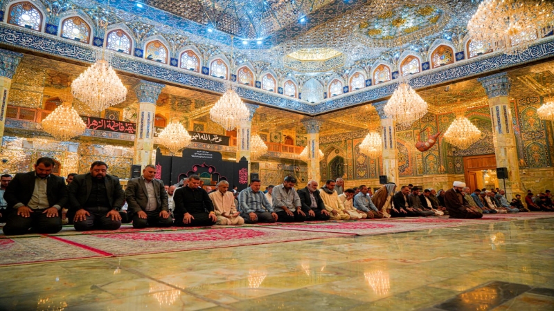 اقيمت صلاة الجماعة العبادية في حرم السيدة الشريفة بنت الامام الحسن المجتبى(عليهما السلام) بإمامة سماحة الشيخ حسن السيلاوي (دام توفيقه)