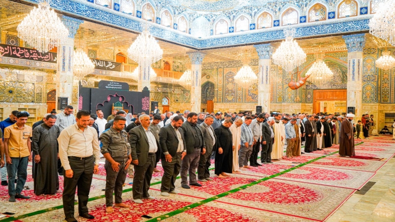 اقيمت صلاة الجماعة العبادية في حرم السيدة الشريفة بنت الامام الحسن المجتبى(عليهما السلام) بإمامة سماحة الشيخ حسن السيلاوي (دام توفيقه)