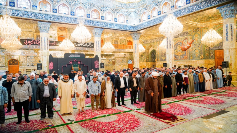 اقيمت صلاة الجماعة العبادية في حرم السيدة الشريفة بنت الامام الحسن المجتبى(عليهما السلام) بإمامة سماحة الشيخ حسن السيلاوي (دام توفيقه)