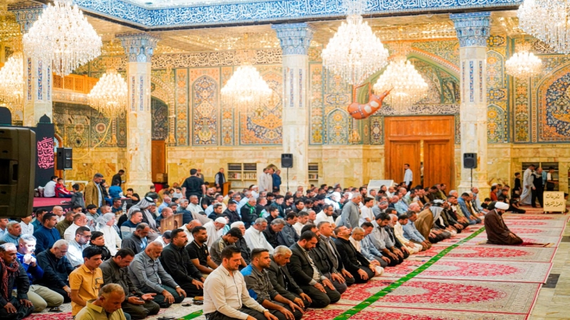 اقيمت صلاة الجماعة العبادية في حرم السيدة الشريفة بنت الامام الحسن المجتبى(عليهما السلام) بإمامة سماحة الشيخ حسن السيلاوي (دام توفيقه)