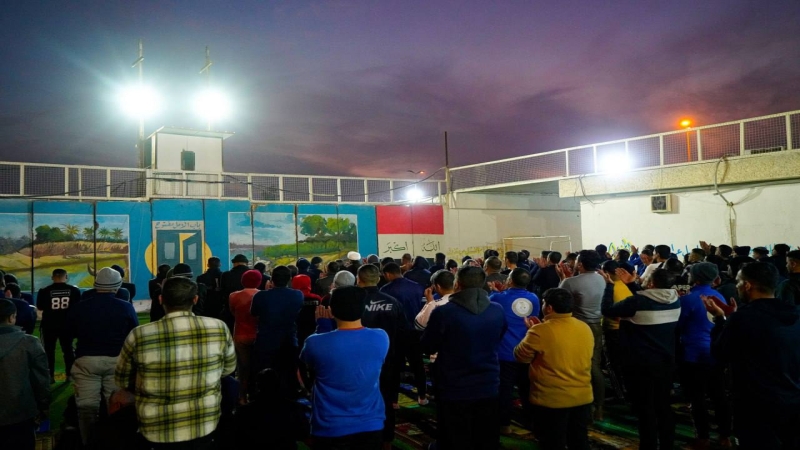 محاضرة تثقيفية و صلاة جماعة في المصحة القسرية لمديرية المخدرات والمؤثرات العقلية في بابل