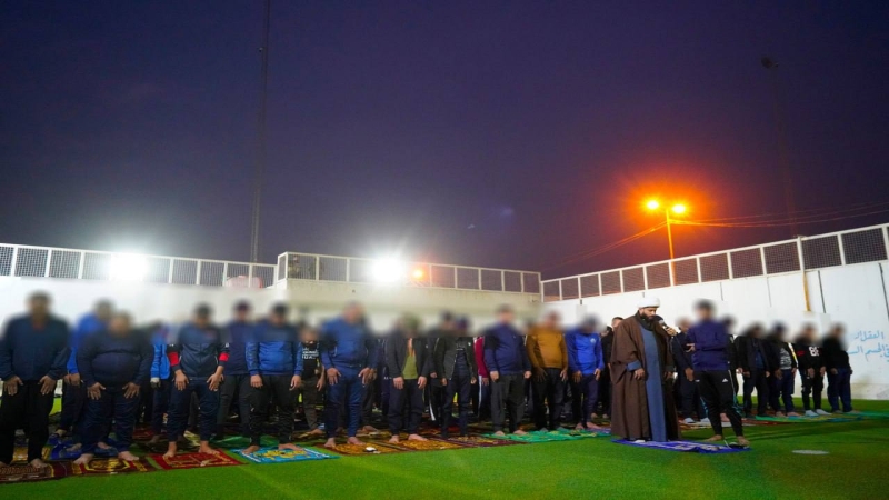 محاضرة تثقيفية و صلاة جماعة في المصحة القسرية لمديرية المخدرات والمؤثرات العقلية في بابل