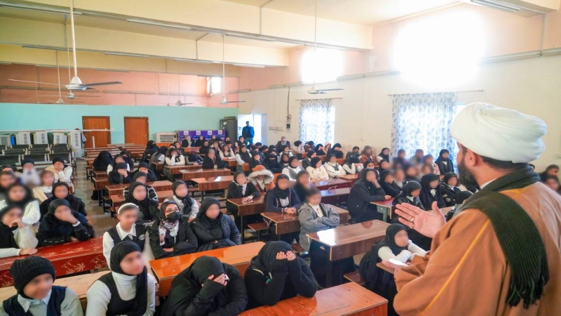 تستمر الأمانة الخاصة لمرقد العلوية الشريفة بنت الحسن (ع) بمشروع التبليغ الديني والاخلاقي وتعليم المفاهيم القرآنية في مدارس المحافظة