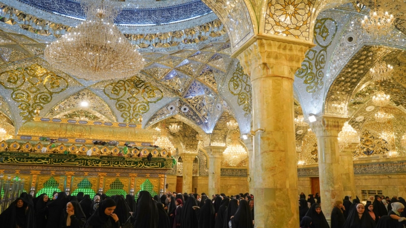 اجواء الزيارة من ضريح السيدة الشريفة بنت الامام الحسن المجتبى (عليها السلام) في ايام عيد الاضحى المبارك