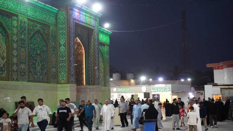 اجواء الزيارة من ضريح السيدة الشريفة بنت الامام الحسن المجتبى (عليها السلام) في ايام عيد الاضحى المبارك