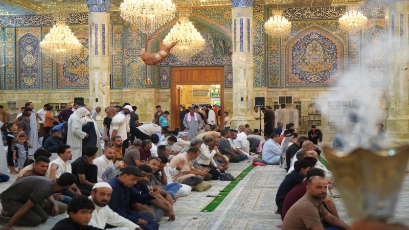 اجواء الزيارة من ضريح السيدة الشريفة بنت الامام الحسن المجتبى (عليها السلام) في ايام عيد الاضحى المبارك