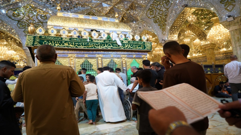 اجواء الزيارة من ضريح السيدة الشريفة بنت الامام الحسن المجتبى (عليها السلام) في ايام عيد الاضحى المبارك