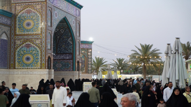 اجواء الزيارة من ضريح السيدة الشريفة بنت الامام الحسن المجتبى (عليها السلام) في ايام عيد الاضحى المبارك