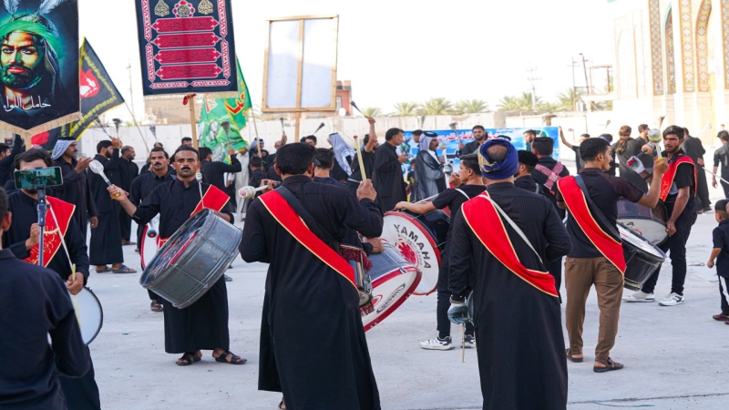 استمرار توافد المواكب المعزية لمرقد شهيدة الركب الحسيني العلوية الشريفة بنت الامام الحسن المجتبى (ع)بذكرى استشهادها (سلام الله عليهم ) اعظم الله اجور