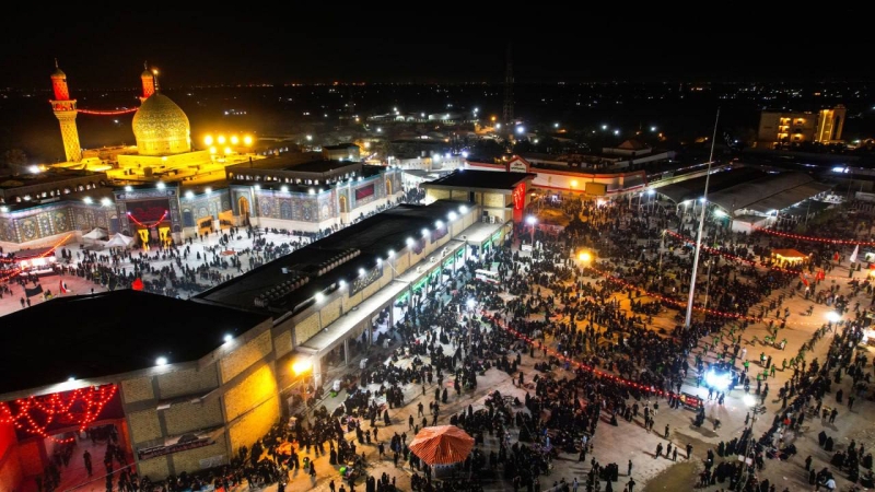 حركة الزائرين من جوار مرقد العلوية الشريفة بنت الامام الحسن المجتبى (عليهما السلام) في ذكرى شهادتها