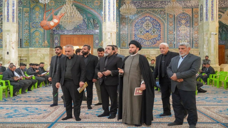 أقيم في المرقد المبارك مجلسٌ تأبيني على روح اية الله العظمى السيد علي خامنئي (رحمه الله )