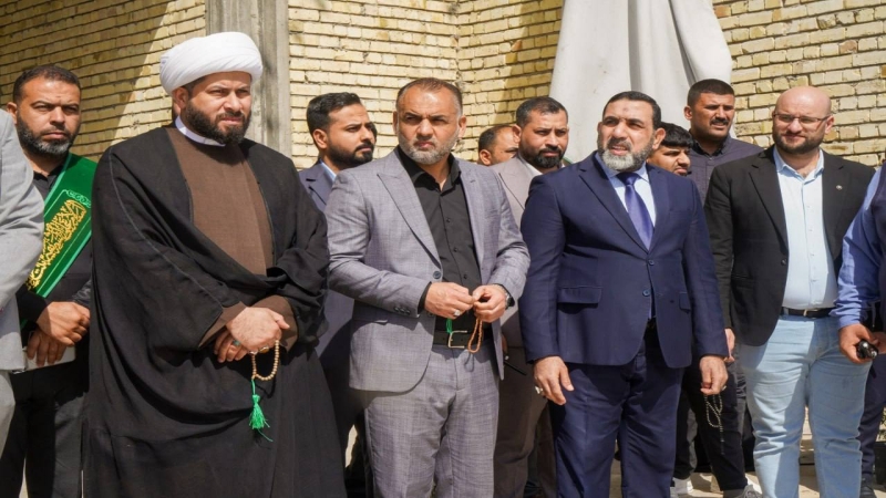 مراسيم استقبال وتشييع الشهيد احمد حامد بعد أن أوصى بوصيته بأن يوصلوا بجنازته للسيدة الشريفة بنت الإمام الحسن المجتبى