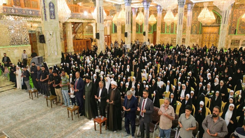 مهرجان تكليف لفتيات بلغن السن الشرعي في مرقد العلوية الشريفة بنت الإمام الحسن (ع)