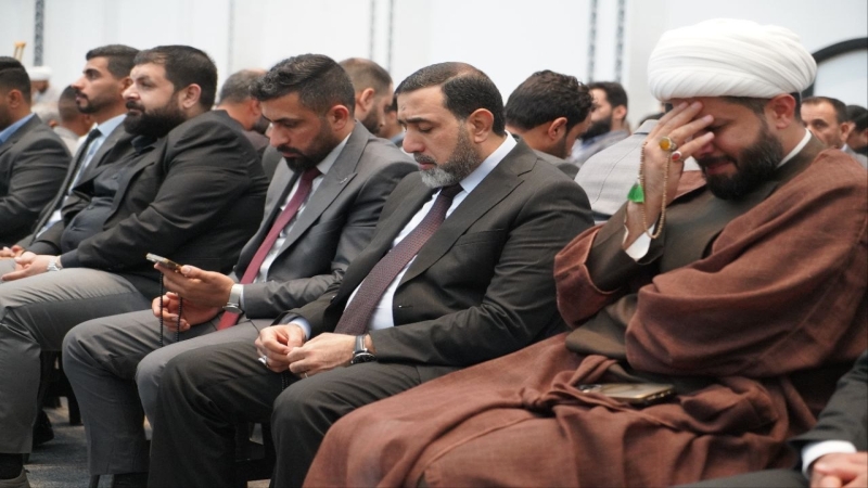 وفد الأمانة الخاصة لمرقد العلوية الشريفة بنت الامام الحسن (ع) يشارك في مجلس فاتحة المرجع الديني اية الله العظمى سماحة الشيخ محمد الفياض